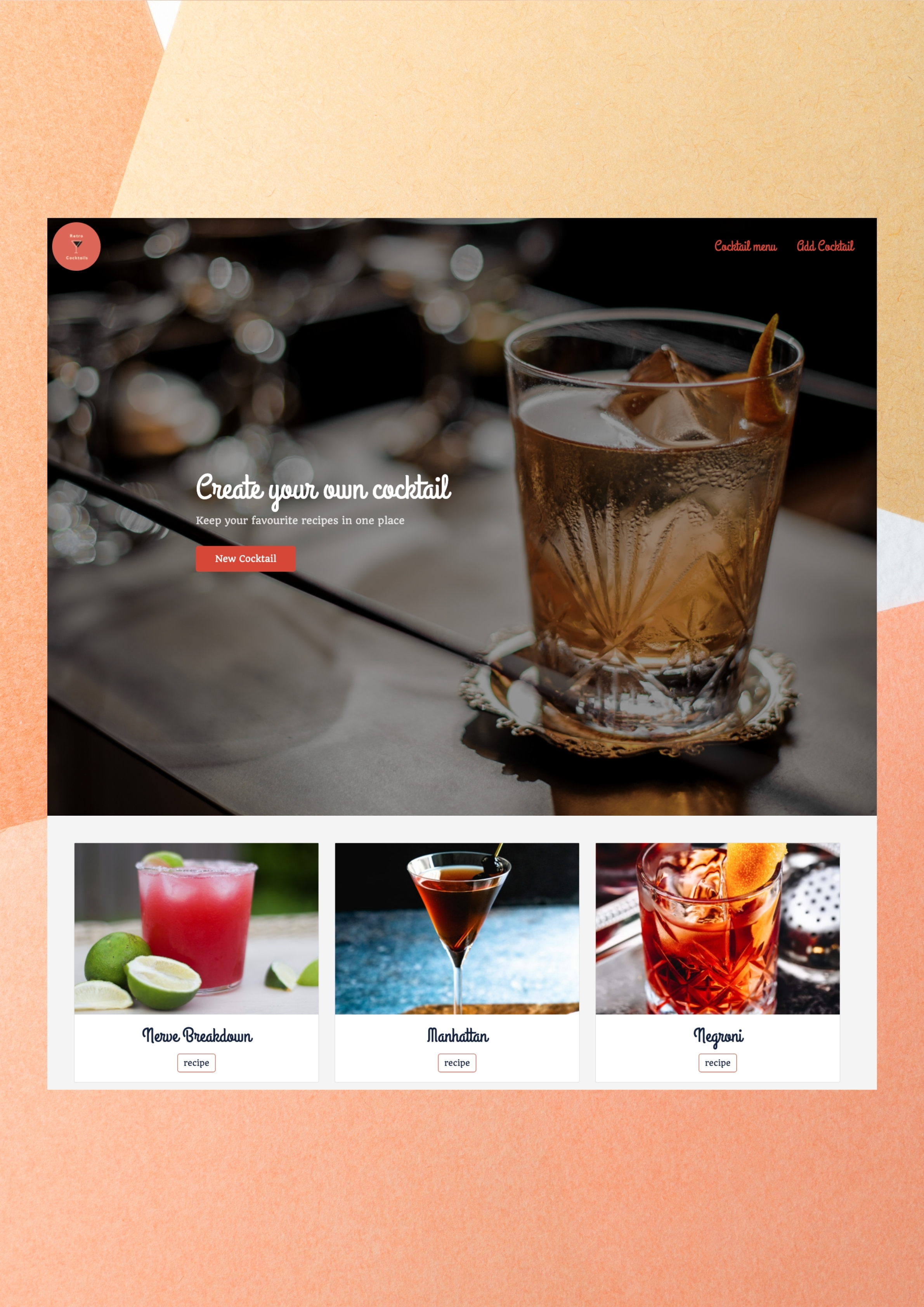 Mr Cocktail website image